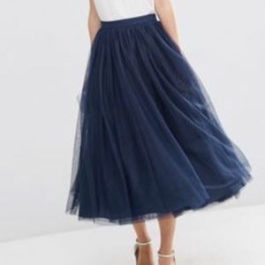 NWT Asos Net and Tulle Midi Skirt